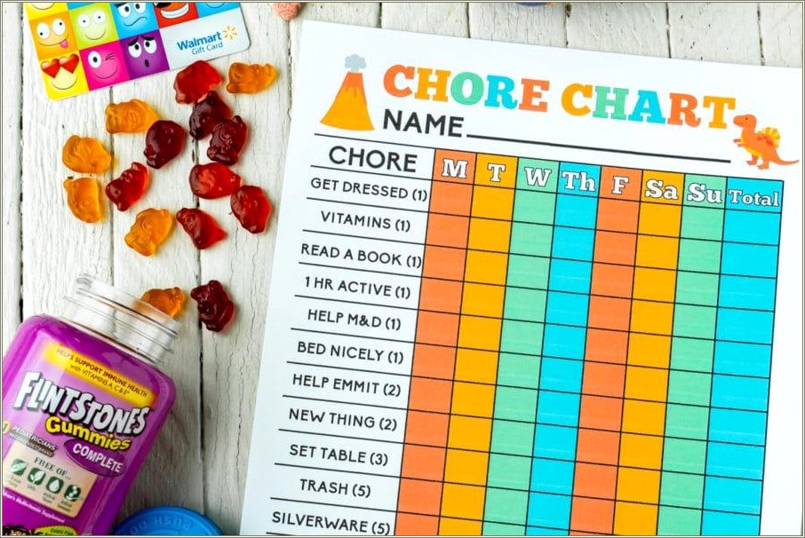 Chores Printable Free Template With Kids Name