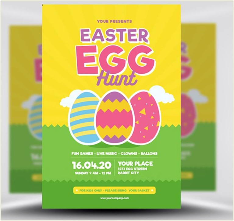 Christian Easter Egg Hunt Flyer Template Free