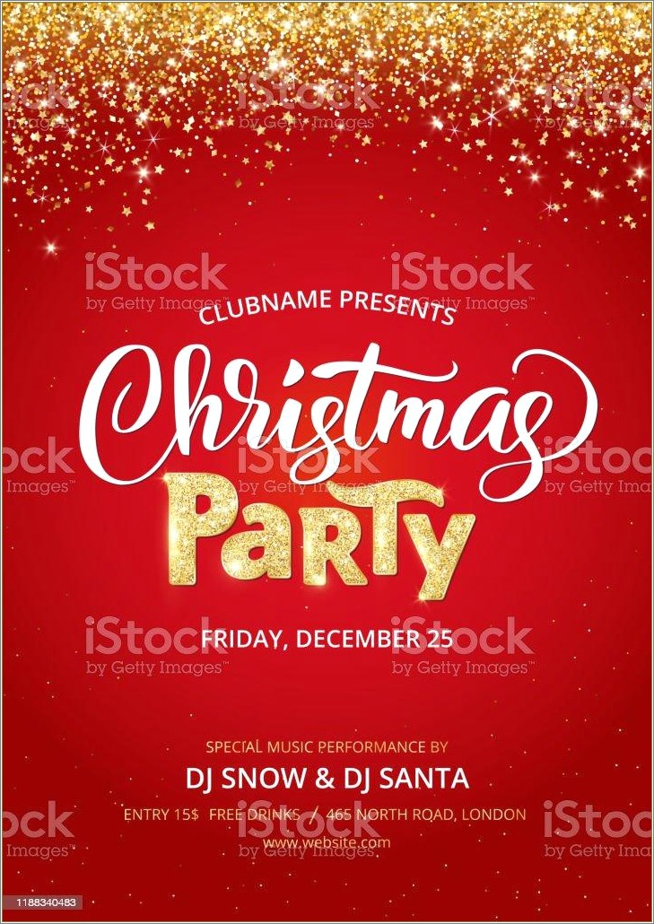 Christmas Holiday Party Flyer Template Free Download