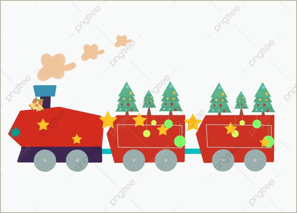 Christmas Invitation With Train Templates Psd Free Download