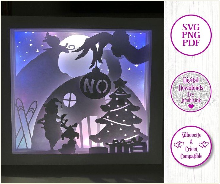 Christmas Paper Cut Light Box Template Free Download