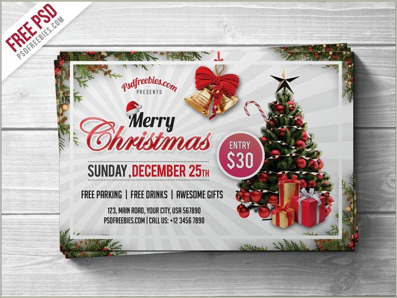 Classy Christmas Party Psd Flyer Template Free