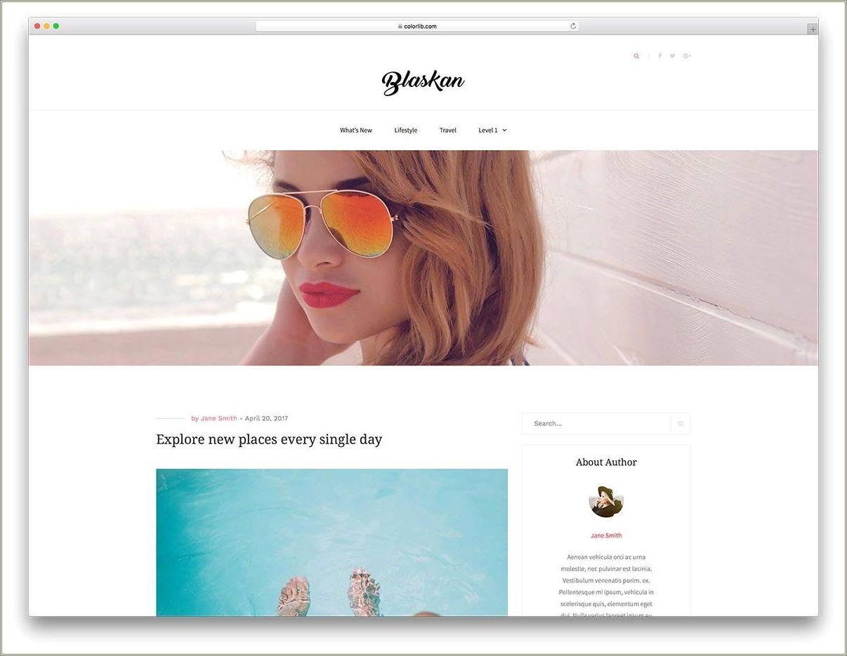 Clean And Easy Blog Template For WordPress Free