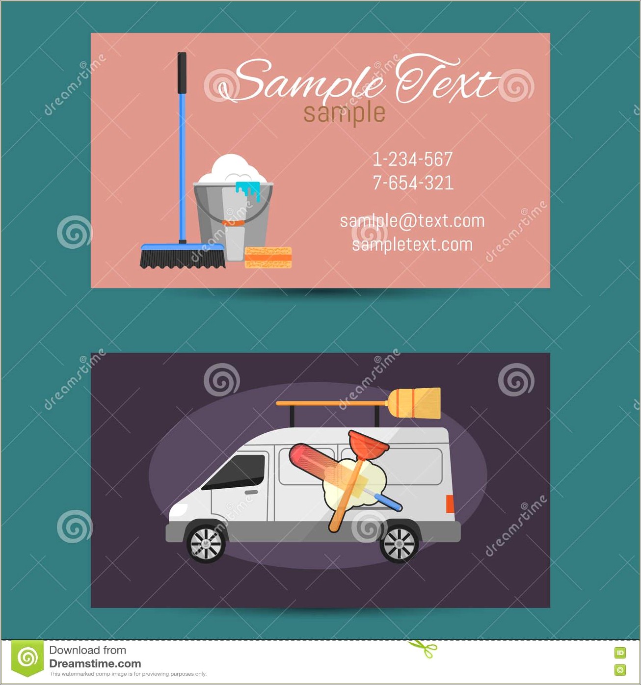 Cleaning Services Name Card Template Free Download