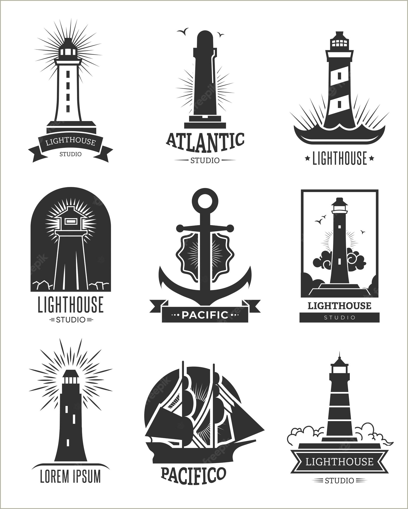 Clip Art Free Templates Nautical Light House