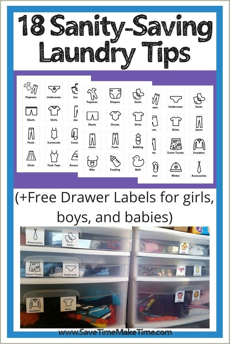 Clothes Labels With Pictures For Kids Free Template