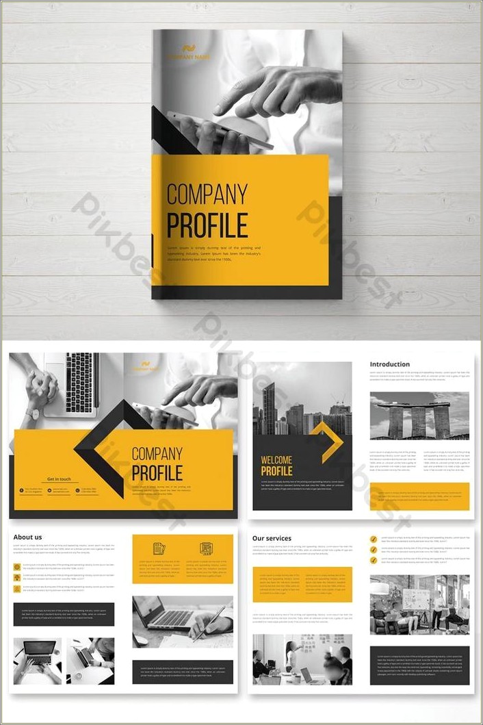 Company Profile Design Template Ai Free Download
