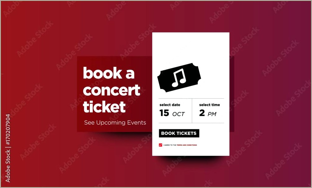 Concert Ticket Save The Date Template Free