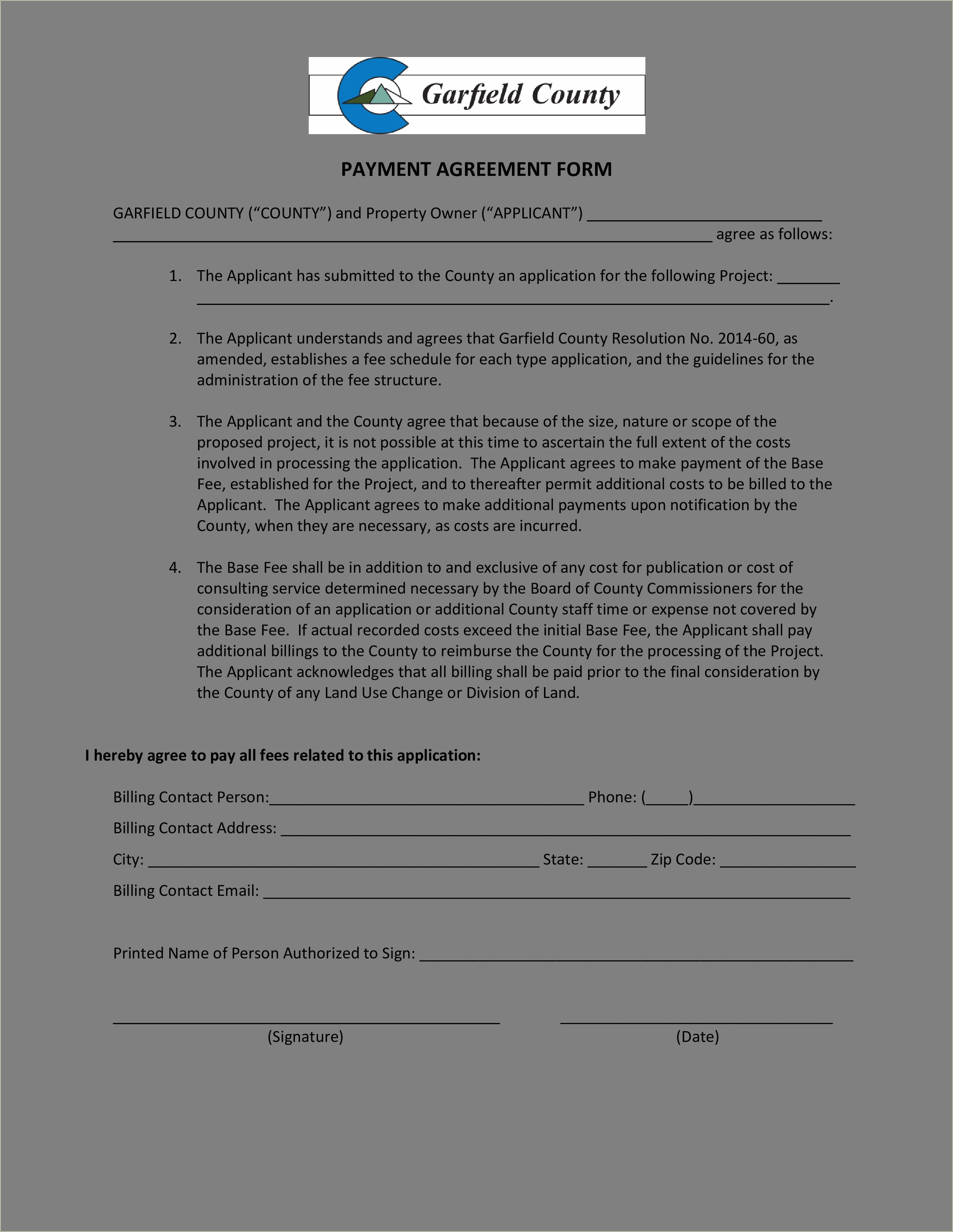 Contract To Accept Payments For Services Template Free