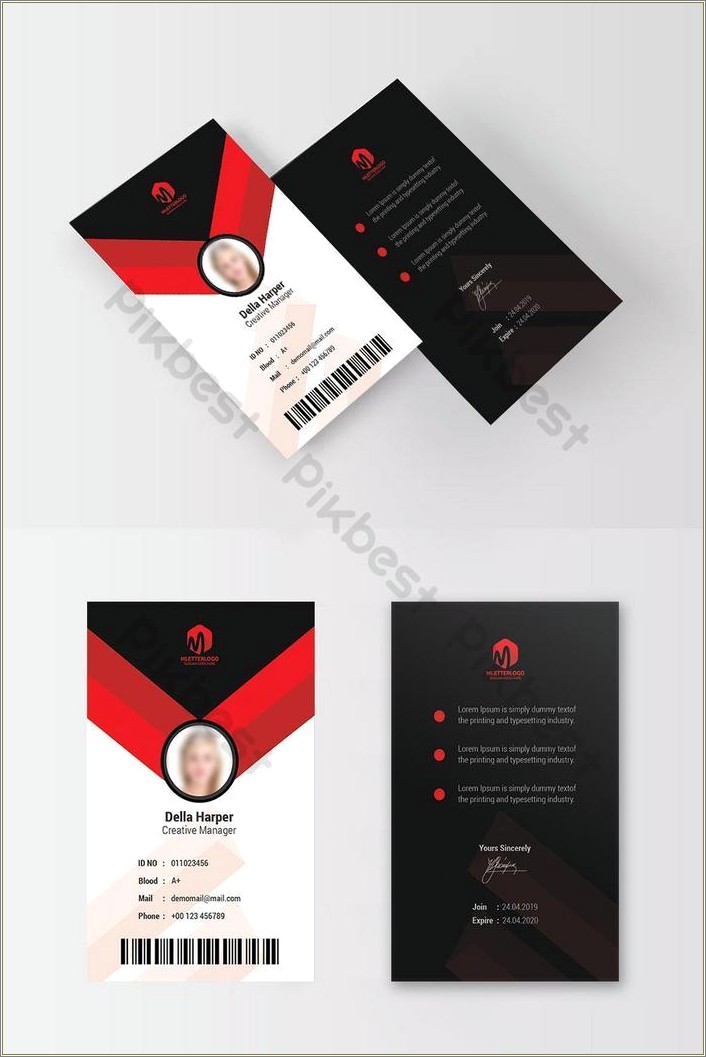 Corporate Id Card Template Psd Free Download