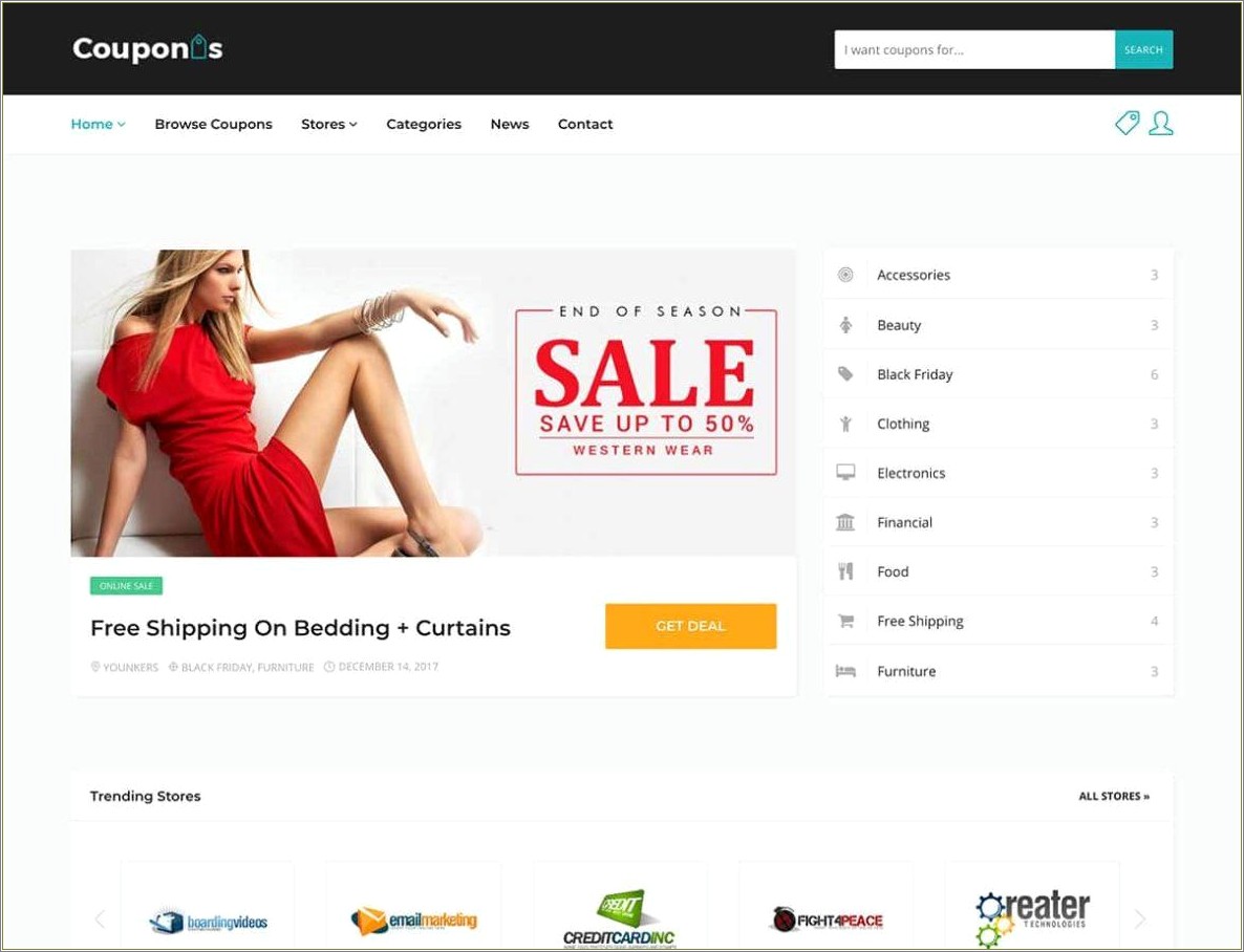 Couponz Deals And Coupon Html Template Free Download