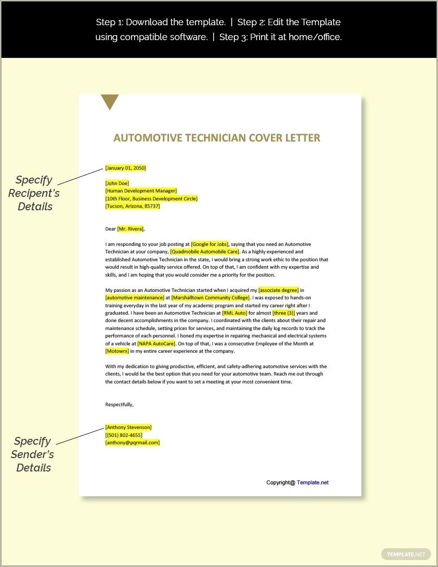 Cover Letter Template Free Download Google Docs