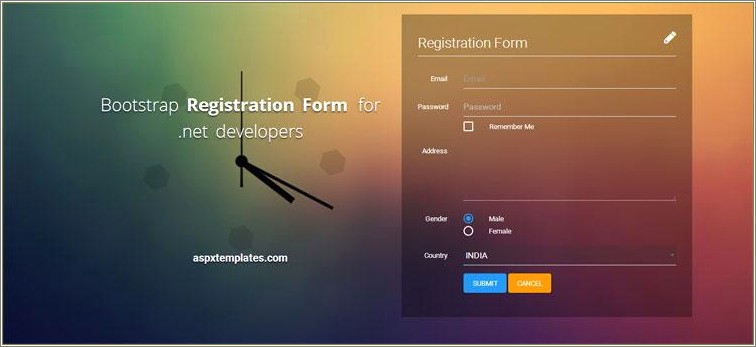Css Template For Registration Form Free Download
