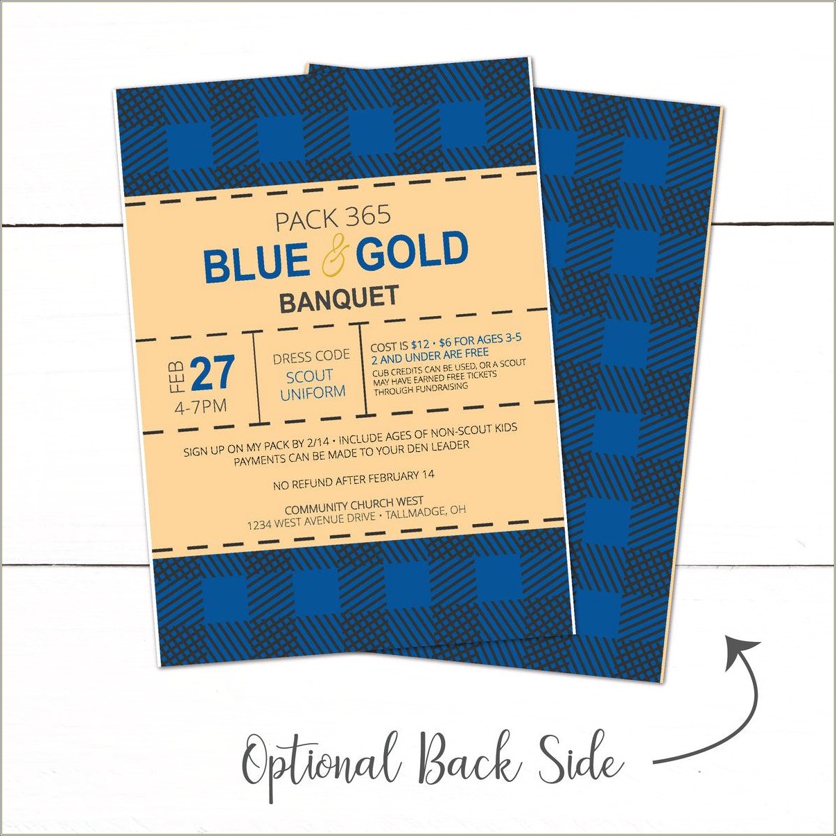 Cub Scout Blue And Gold Invitation Template Free
