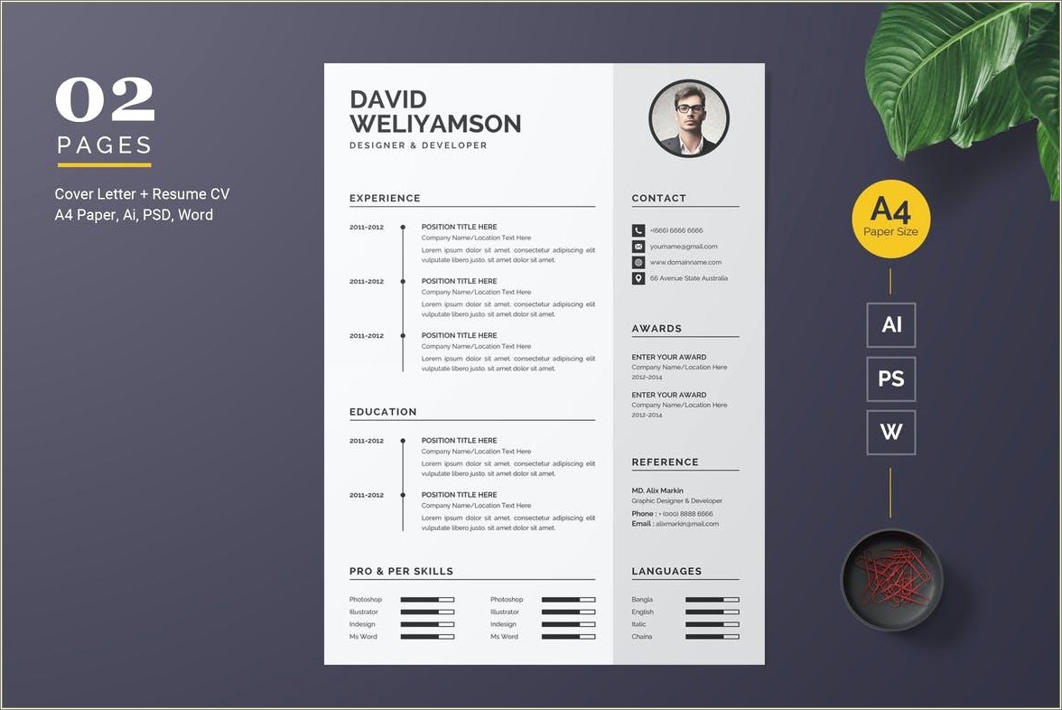 Cv Template Word Free Download South Africa