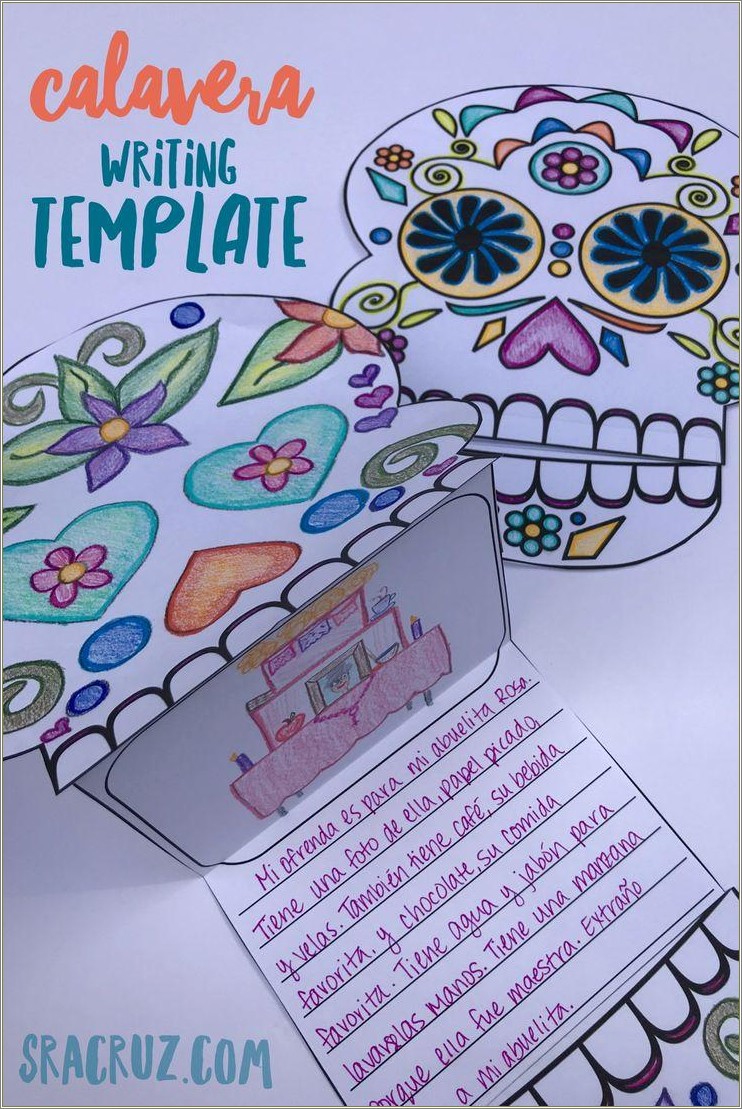 Day Of The Dead Writing Template Free