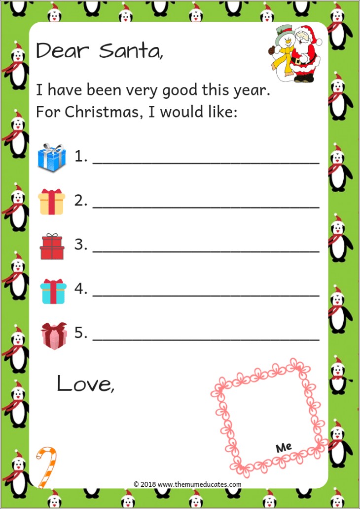 Dear Letter Writing Template 1st Grade Free