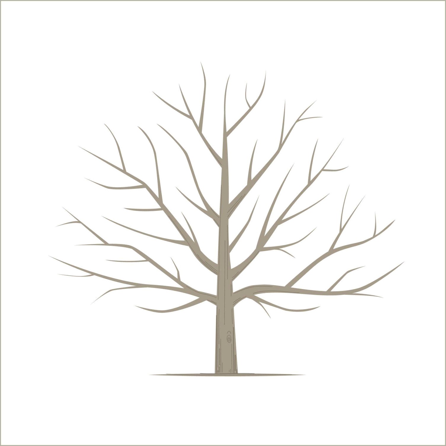 Diy Project Free Fingerprint Tree Template To Download