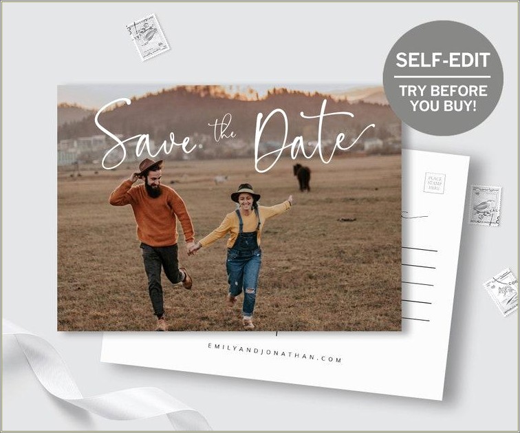 Diy Save The Date Postcard Templates Free