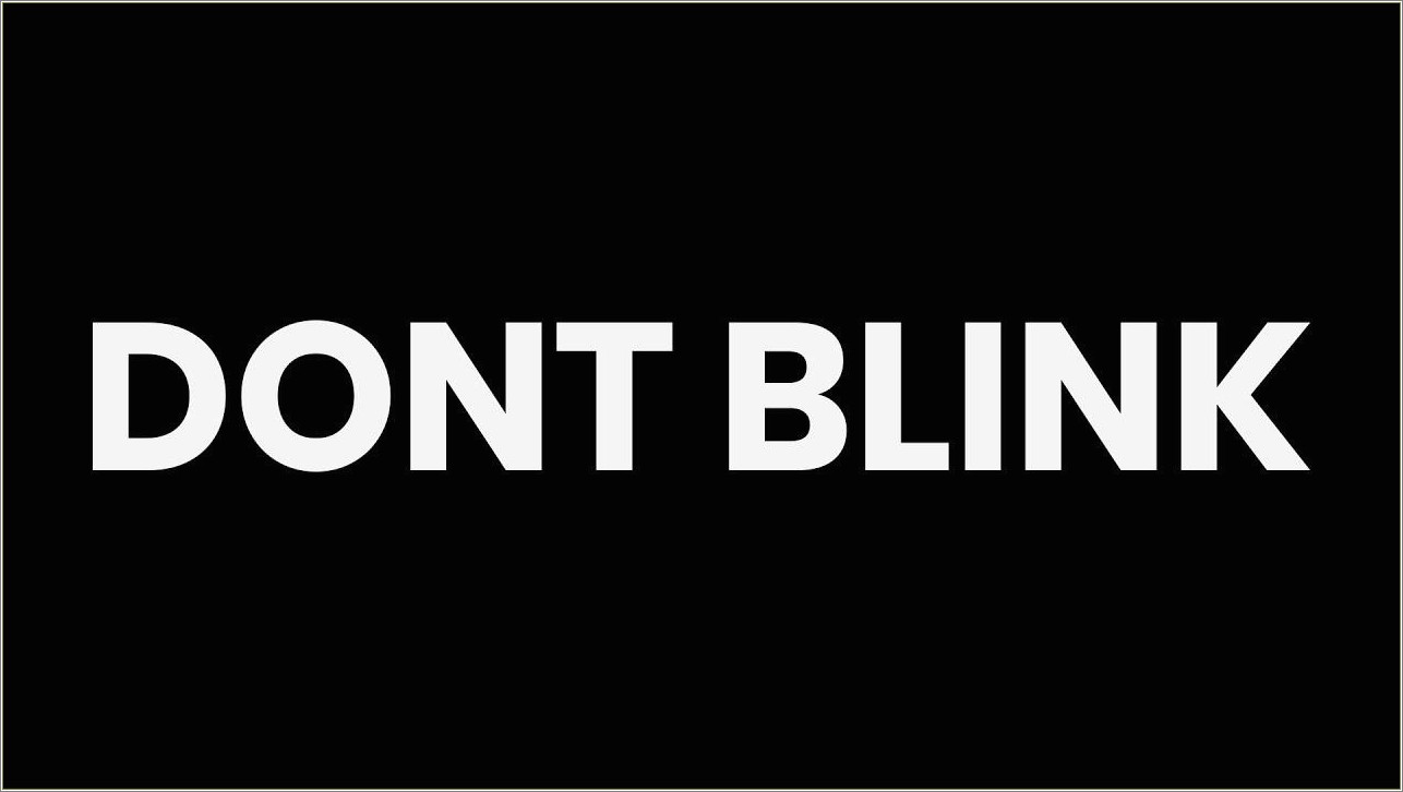 Don't Blink Ae Template Free Download