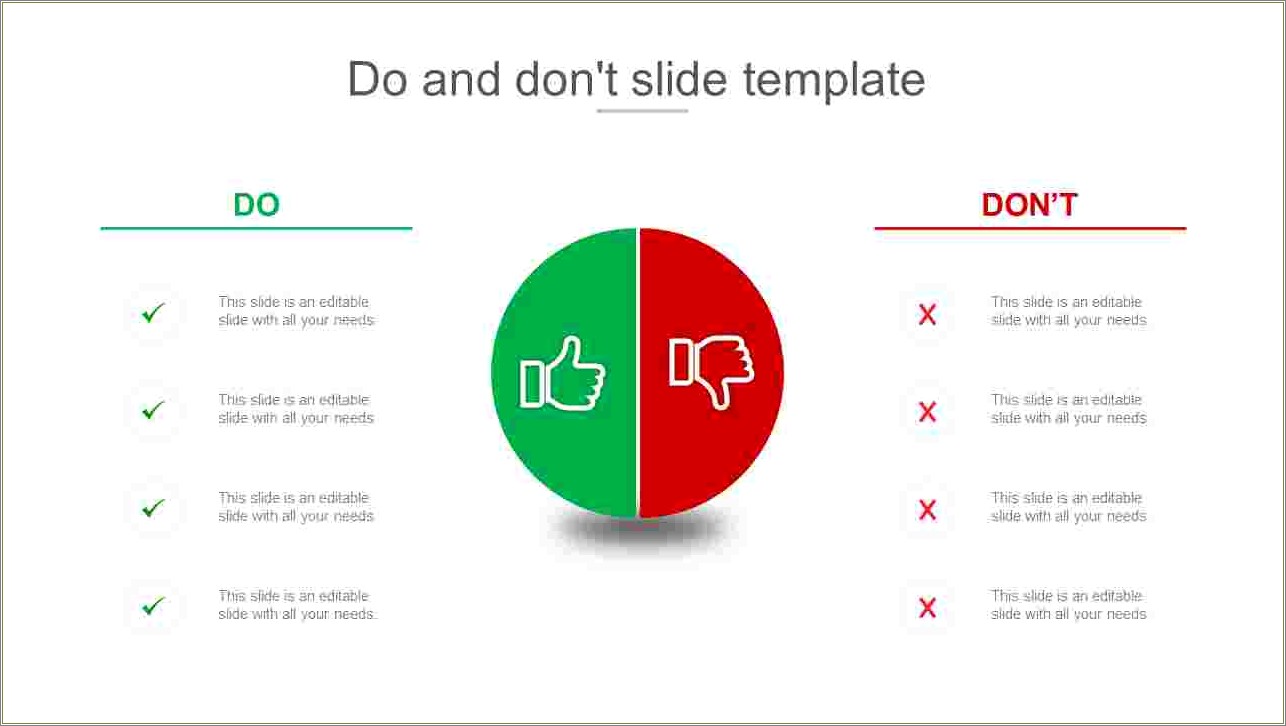 Do's And Don'ts Powerpoint Template Free