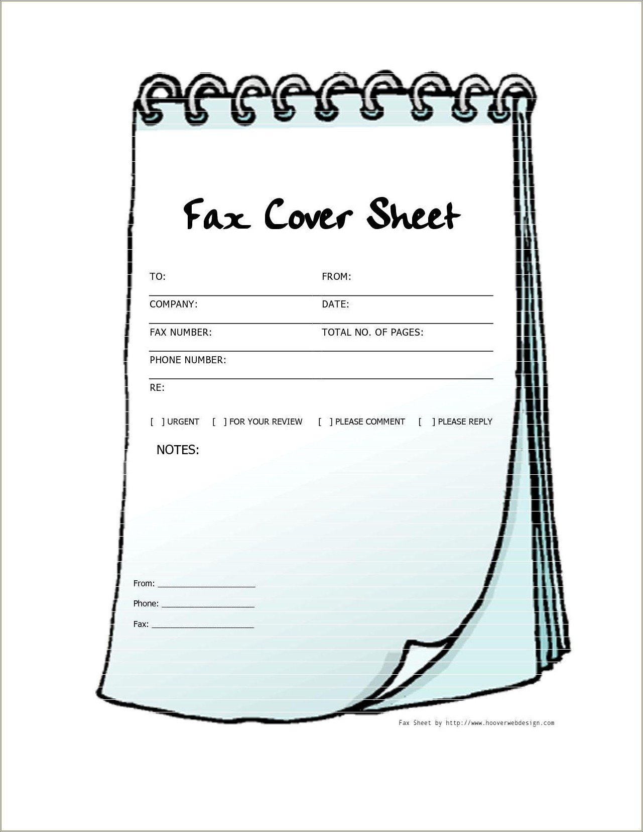 Download Fax Cover Sheet Template Free Microsoft Word