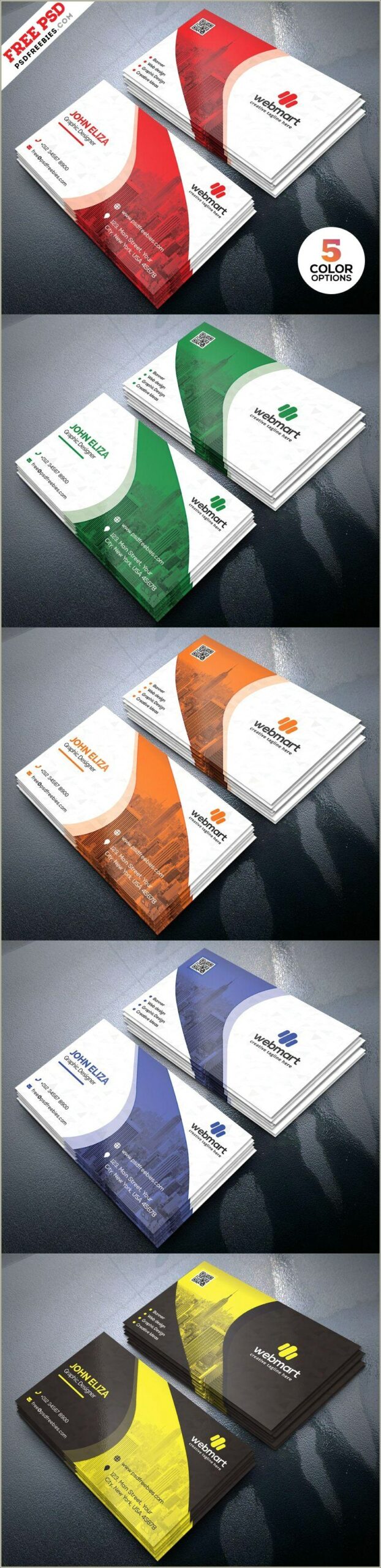 Download Free Company Business Card Psd Template