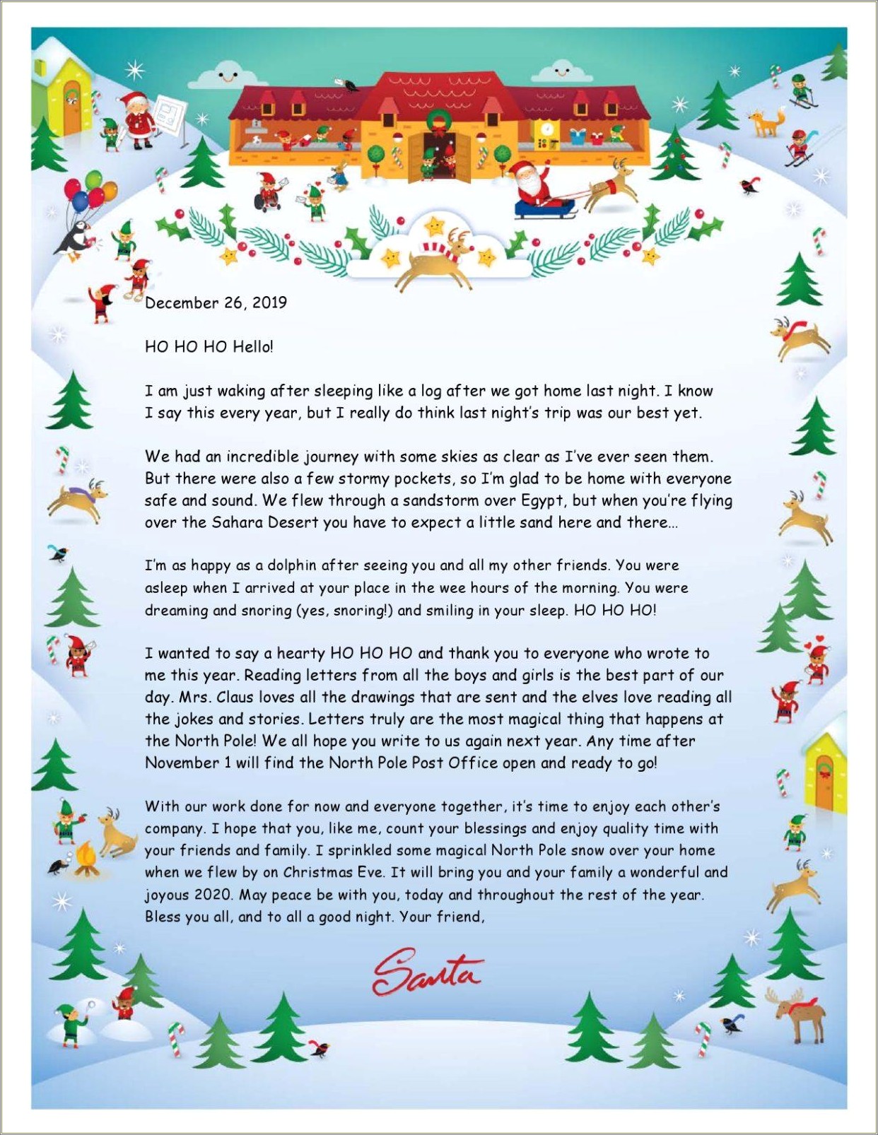 Downloadable Free Christmas Letter Templates Microsoft Word