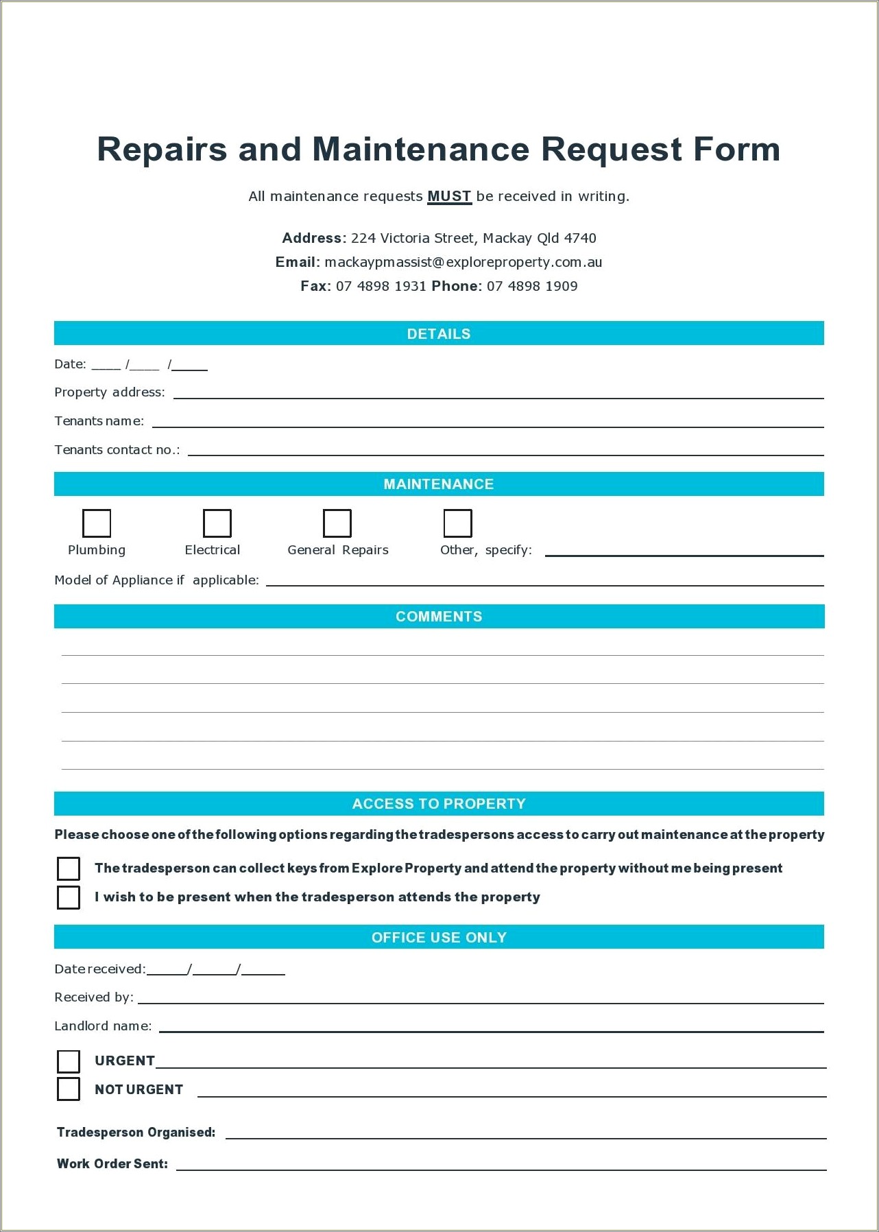 Downloadable Free Marketing Project Request Form Template