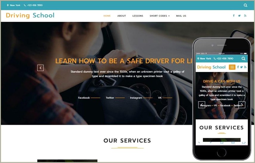 Drive Pro Driving School Html Template Free