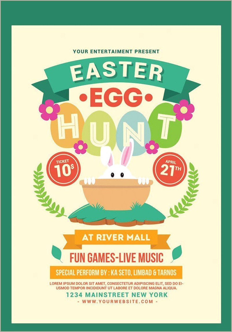 Easter Egg Hunt 2017 Flyer Template Free
