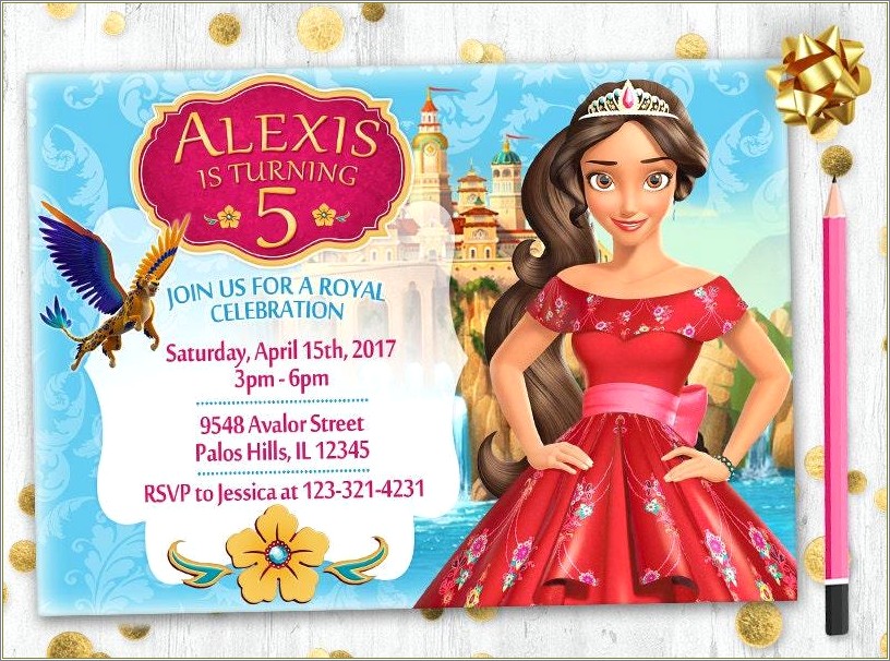 Elena Of Avalor Free Invitation Templates With Picture