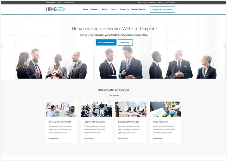Employee Management System Html Template Free Download