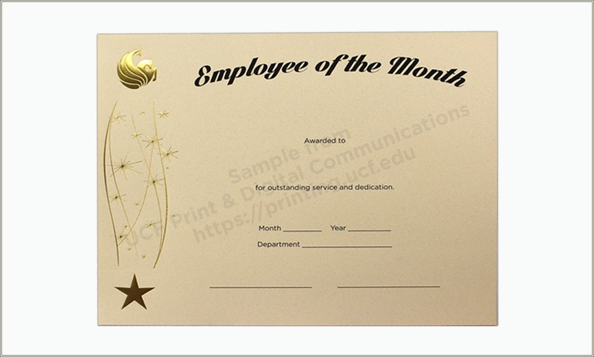 Employee Of The Month Template Free Download