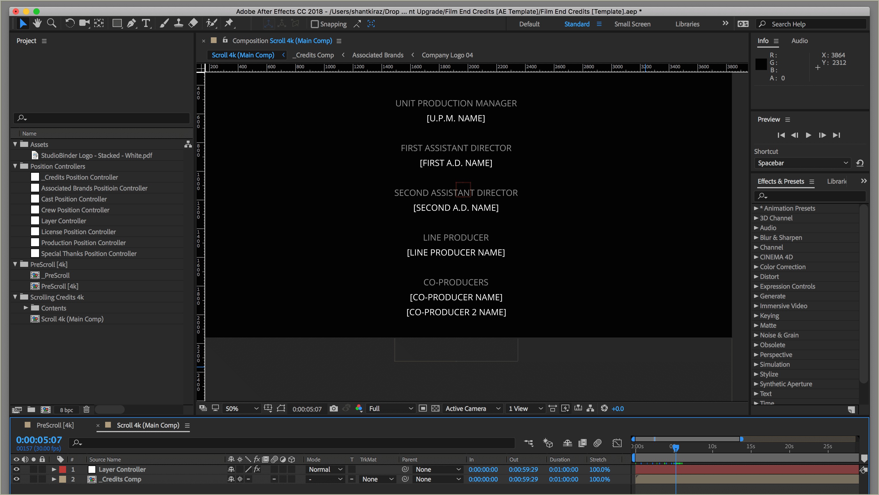 End Credit Roll Template Free Adobe Premiere Pro
