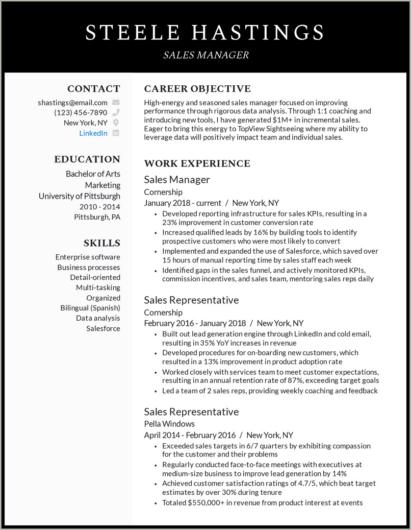 Examples For Resume Professional Skills