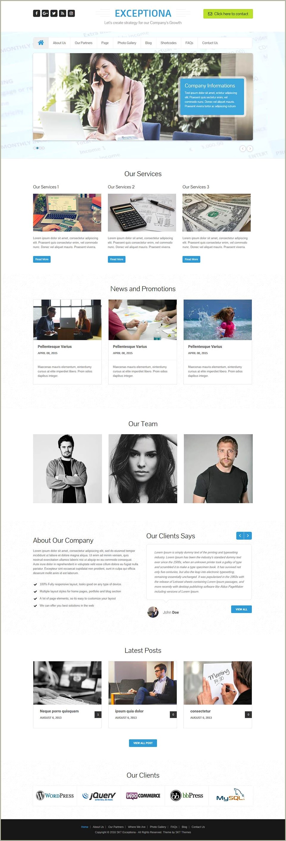 Exception Responsive Business Html Template Free Download