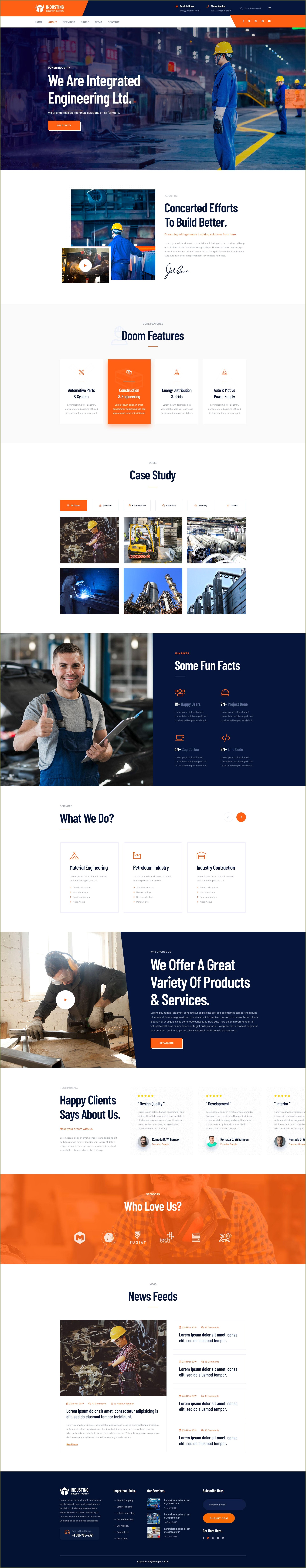 Factory Industry And Factory Psd Template Free Download