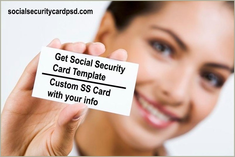 Fake Social Security Card Template Free Download