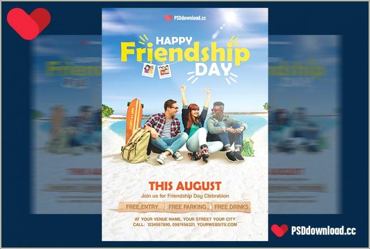 Family And Friends Day Flyer Template Free