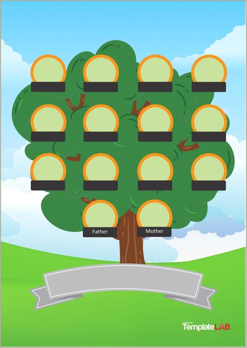 Family Trees With Pictures Template Free Download