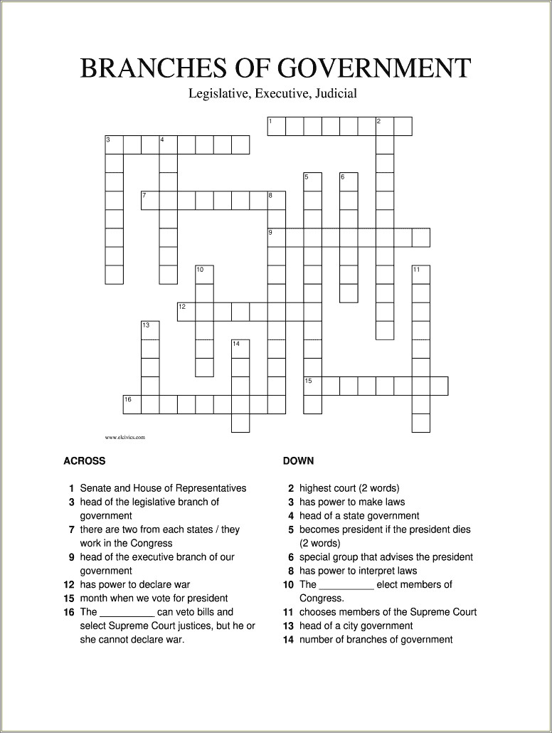 Fill In Crossword Puzzle Template Free Online