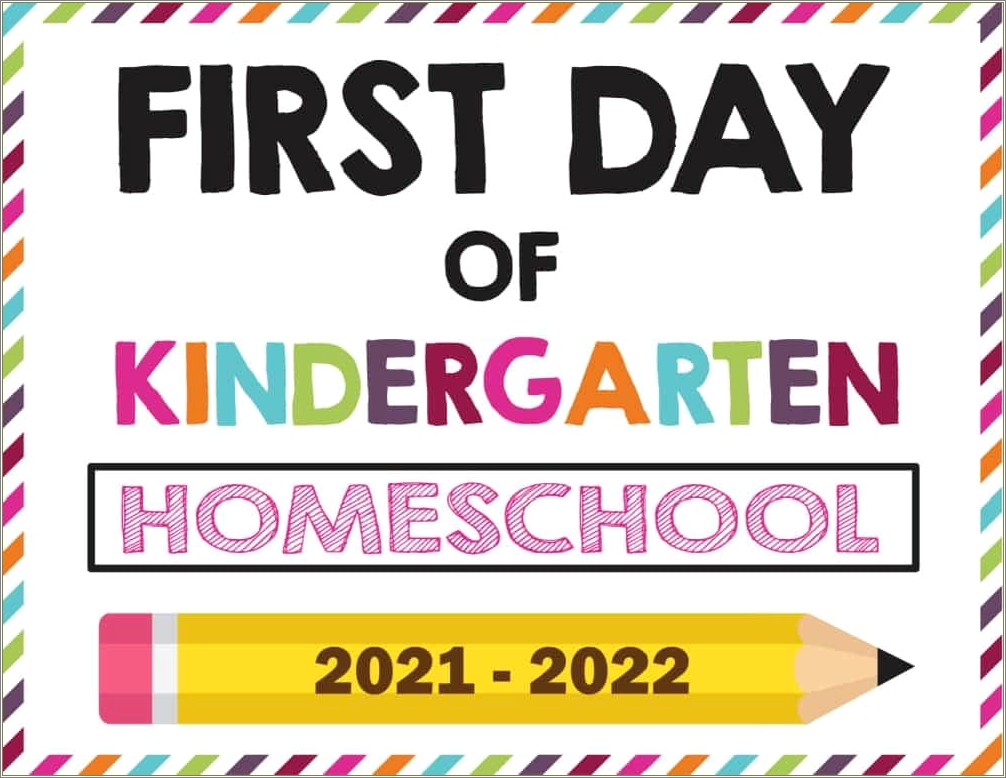 First Day Of School Sign Template Free Word