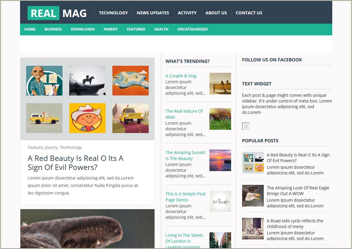 Flat Mag Responsive Blogger Template Free Download