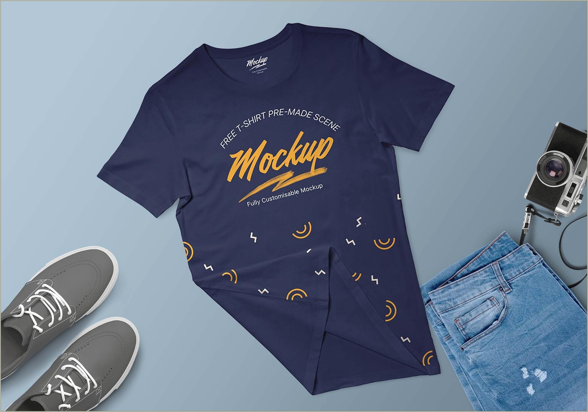 Flat T Shirt Mockup Template Free Download