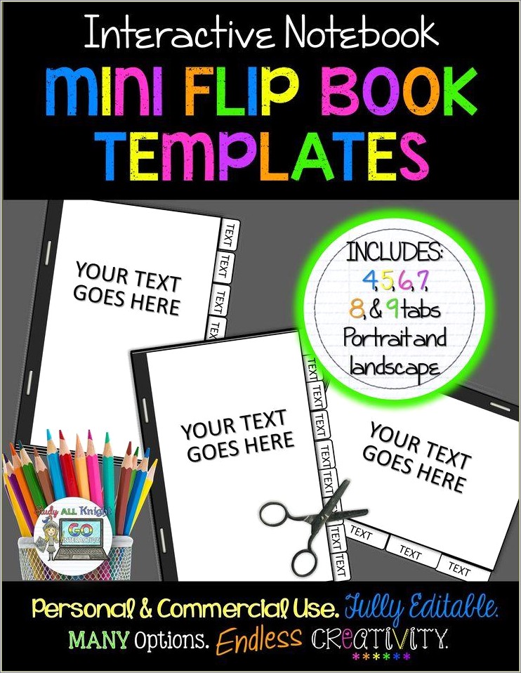 Flip Book With Side Tabs Template Free