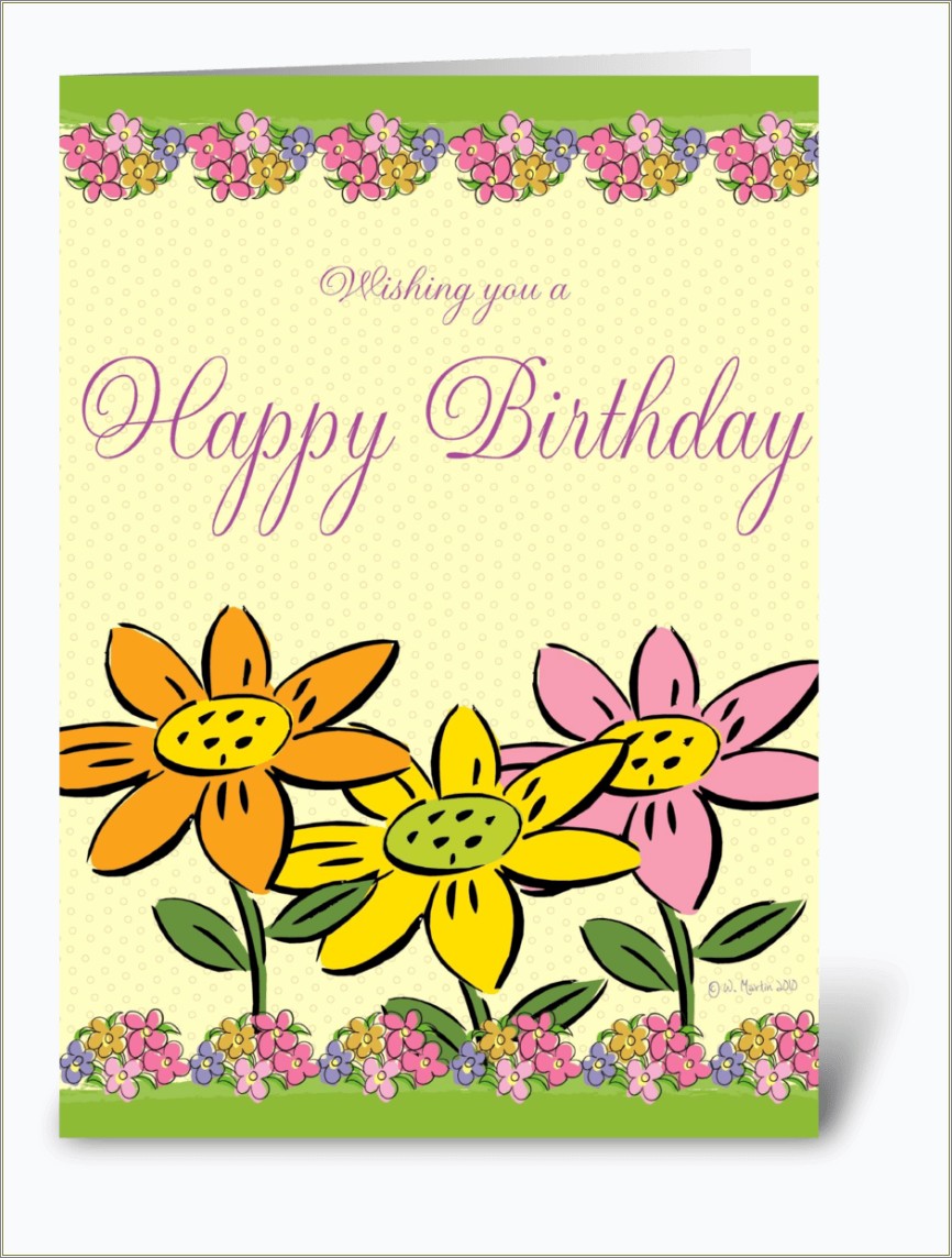 Flower Pop Up Card Template Free Download