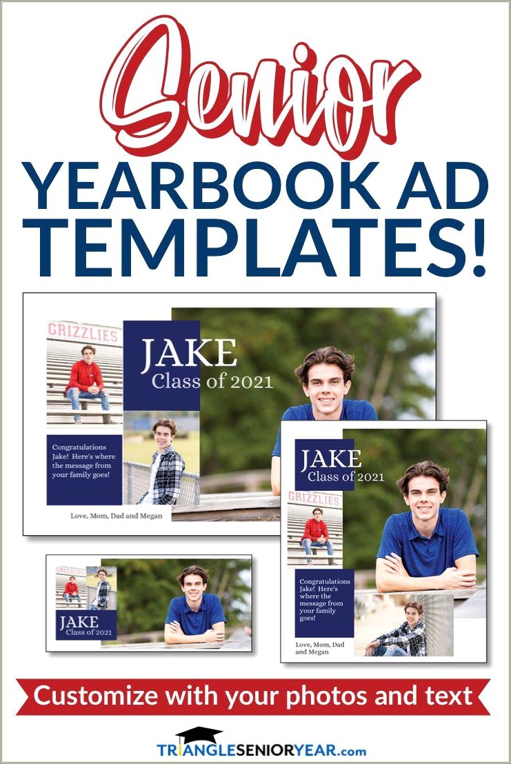 Free 1 4 Page Yearbook Ad Template