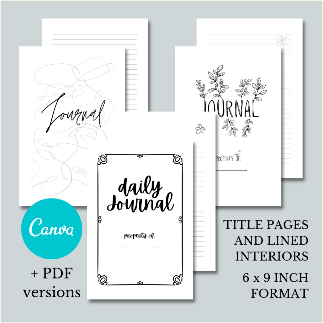 Free 6 X 9 Journal Lines Template