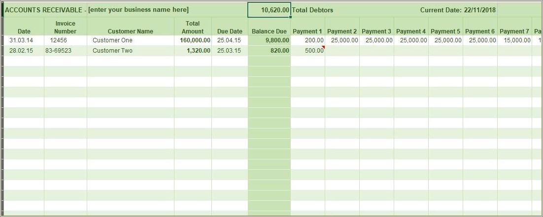 Free Accounts Payable And Receivable Template Excel
